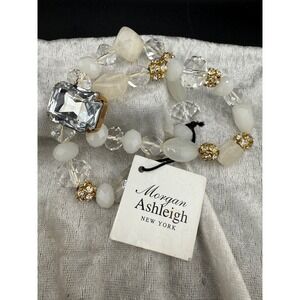 Chunky Beaded Bracelet Morgan‎ Ashleigh  Stretch  Prom Wedding Tags 7.5"